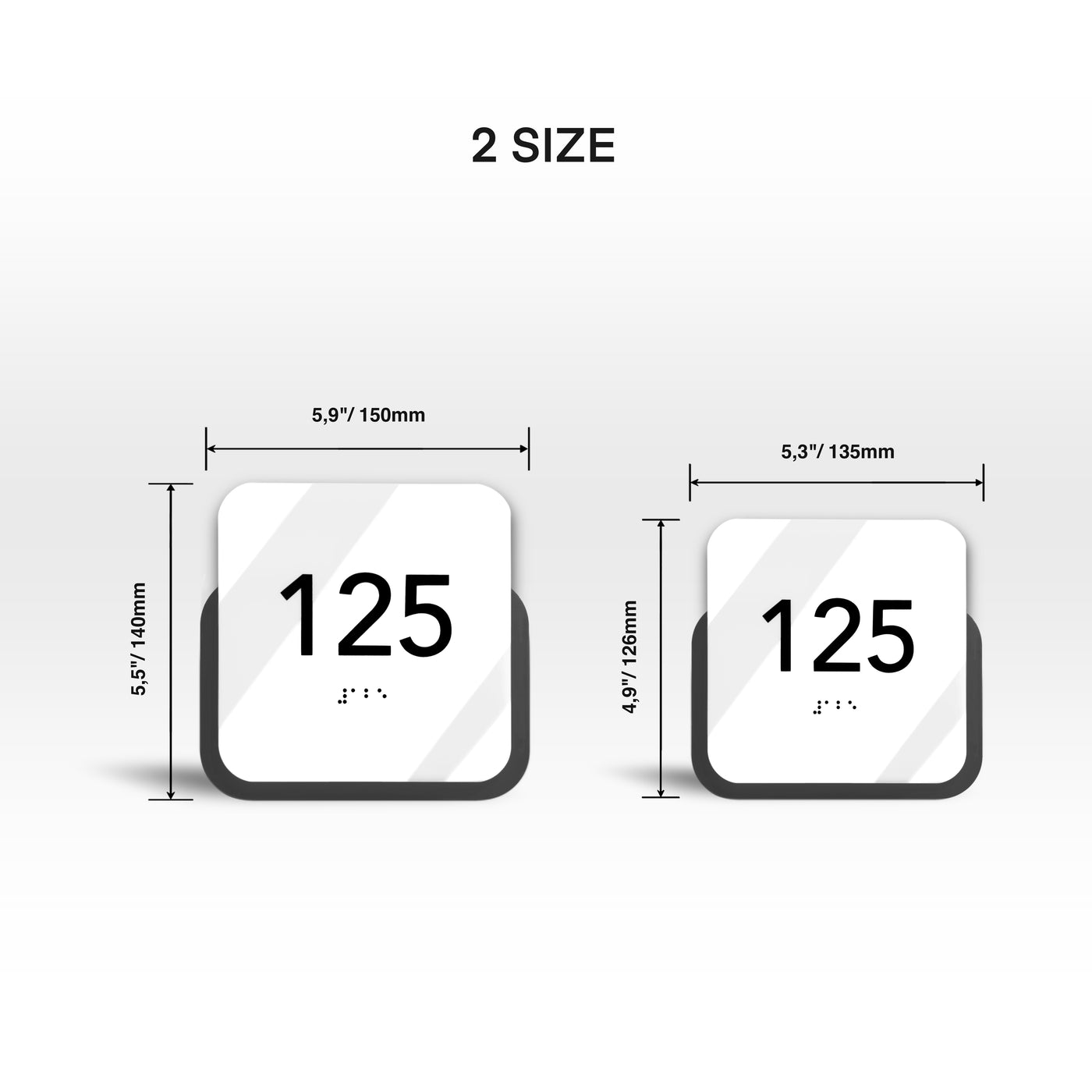 Acrylic Door Number Sign — "Elegant" Design