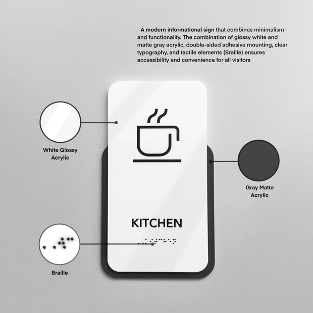 Acrylic Kitchen Sign — "Elegant" Design