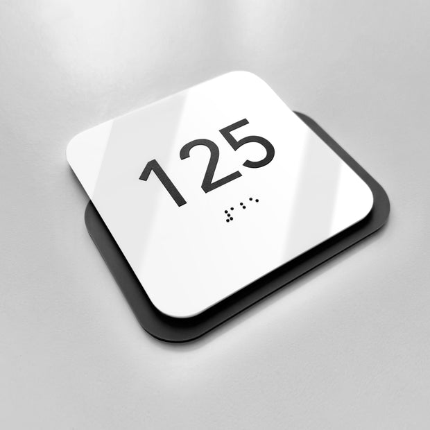Custom Acrylic Door Number Sign — Elegant Design