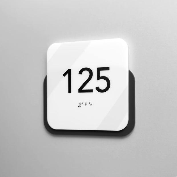 Custom Acrylic Door Number Sign — Elegant Design