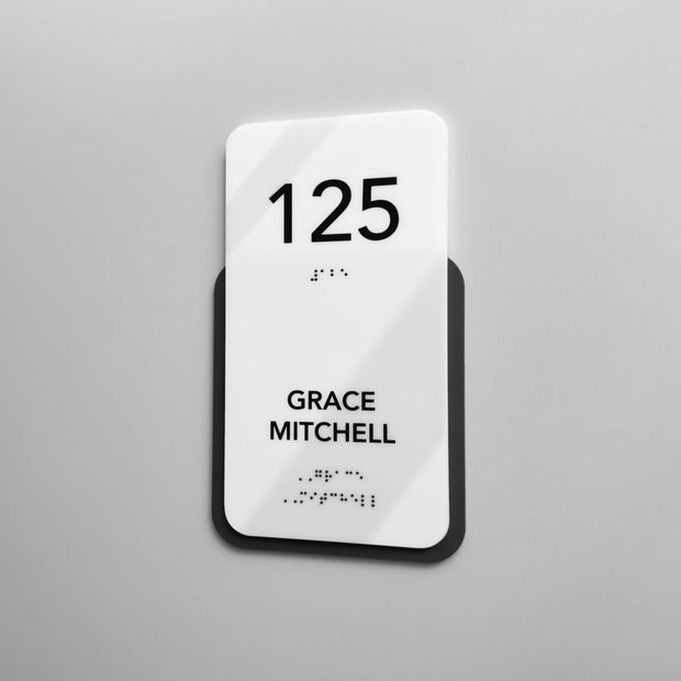 Acrylic Office Name Sign — "Elegant" Design