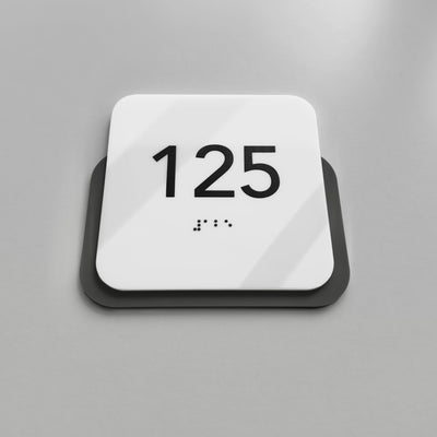 Acrylic Door Number Sign — "Elegant" Design