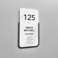 Vertical Acrylic Door Number Sign with Braille & Custom Text — "Elegant" Design - Photo #9