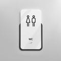 Acrylic WC Restroom Sign — "Elegant" Design - Photo #10