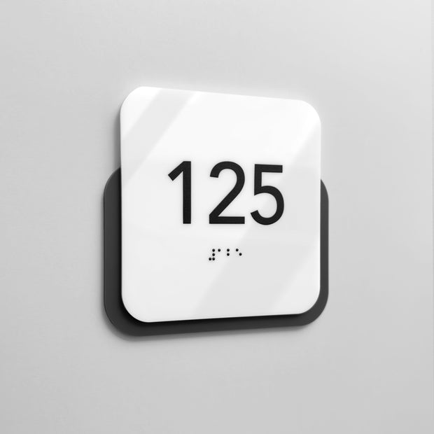 Custom Acrylic Door Number Sign — Elegant Design