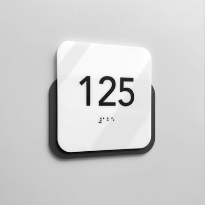 Acrylic Door Number Sign — "Elegant" Design