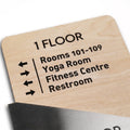 Wayfinding Sign: Custom Steel Wall Plate — "Downhill" Design - Photo #8