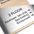 Wayfinding Sign: Custom Steel Wall Plate — "Downhill" Design - Photo #9