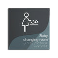 Baby Change Sign for Mother — "Gray Calm" Design - Photo #1