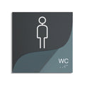 Men's Restroom Sign - Acrylic Sign - "Gray Calm" Design - Photo #1