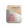 Fire Hydrant Sign: Wood & Stainless Steel — "Downhill" Design - Photo #1