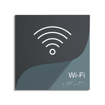 Acrylic Wi-Fi Sign — "Gray Calm" Design - Photo #1