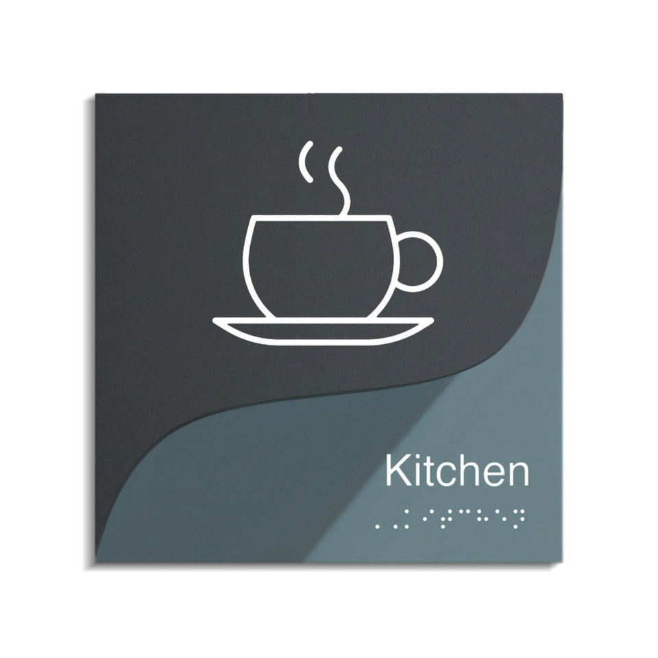wayfinding signs reinforcing interior style