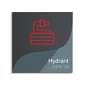Fire Hydrant Sign — Acrylic Sign — "Gray Calm" Design - Photo #1