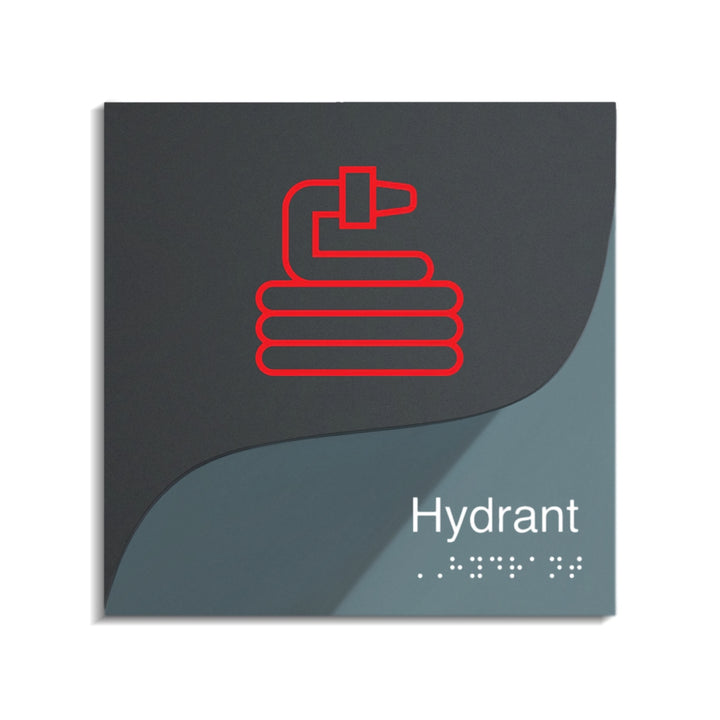 Fire Hydrant Sign — Acrylic Sign — "Gray Calm" Design