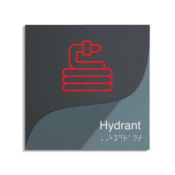 Fire Hydrant Sign — Acrylic Sign — "Gray Calm" Design - Photo #1