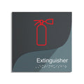Fire Extinguisher Wall Sign — Acrylic Door Sign — "Gray Calm" Design - Photo #1
