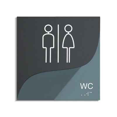Acrylic WC Toilet Sign — 