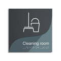 Cleaning Room Signage - "Gray Calm" Design - Photo #1