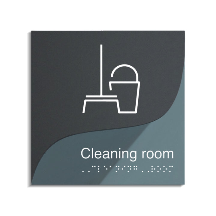 Cleaning Room Signage - "Gray Calm" Design