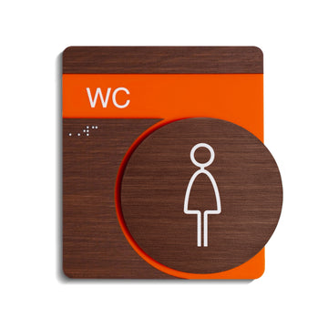 Woman Interior Sign for Restroom - "Genova" Design - Photo #1