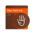 Staff Only Door Sign for Office: "Genova" Design - Photo #1