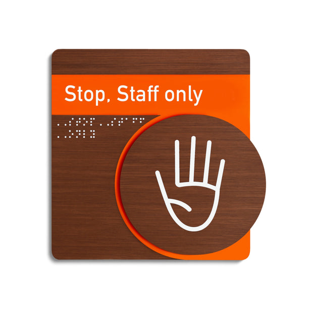 Staff Only Door Sign for Office: "Genova" Design