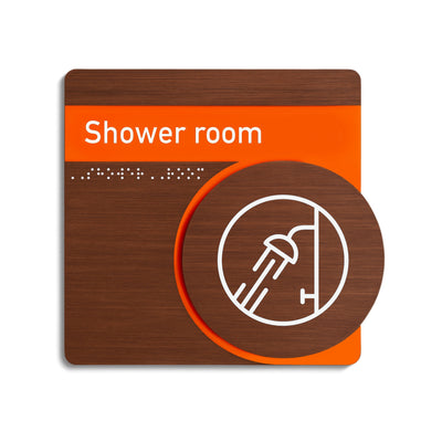 Shower Signage: Wood & Acrylic - 