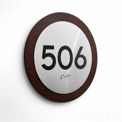 Apartment Door Numbers: Round Sign