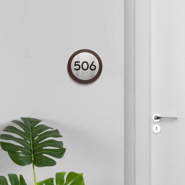 Door Numbers Apartment Door Numbers: Round Sign