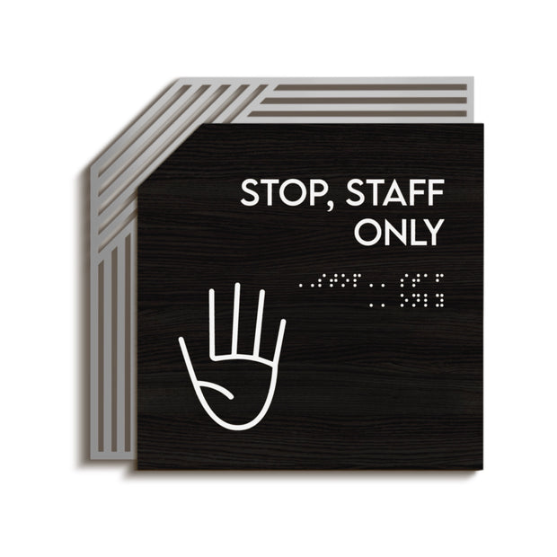 Staff Only Door Sign for Office: " Authentic " Design
