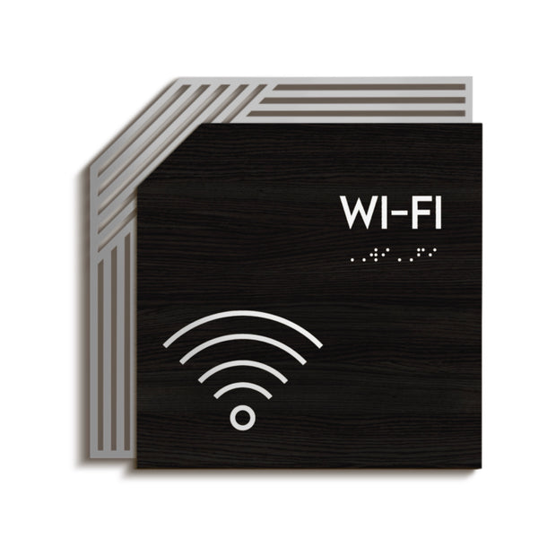 Wi-Fi Signs: Steel Sign — " Authentic " Design
