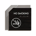 No Smoking Sign: Stainless Steel & Wood — "Authentic" Design - Photo #1