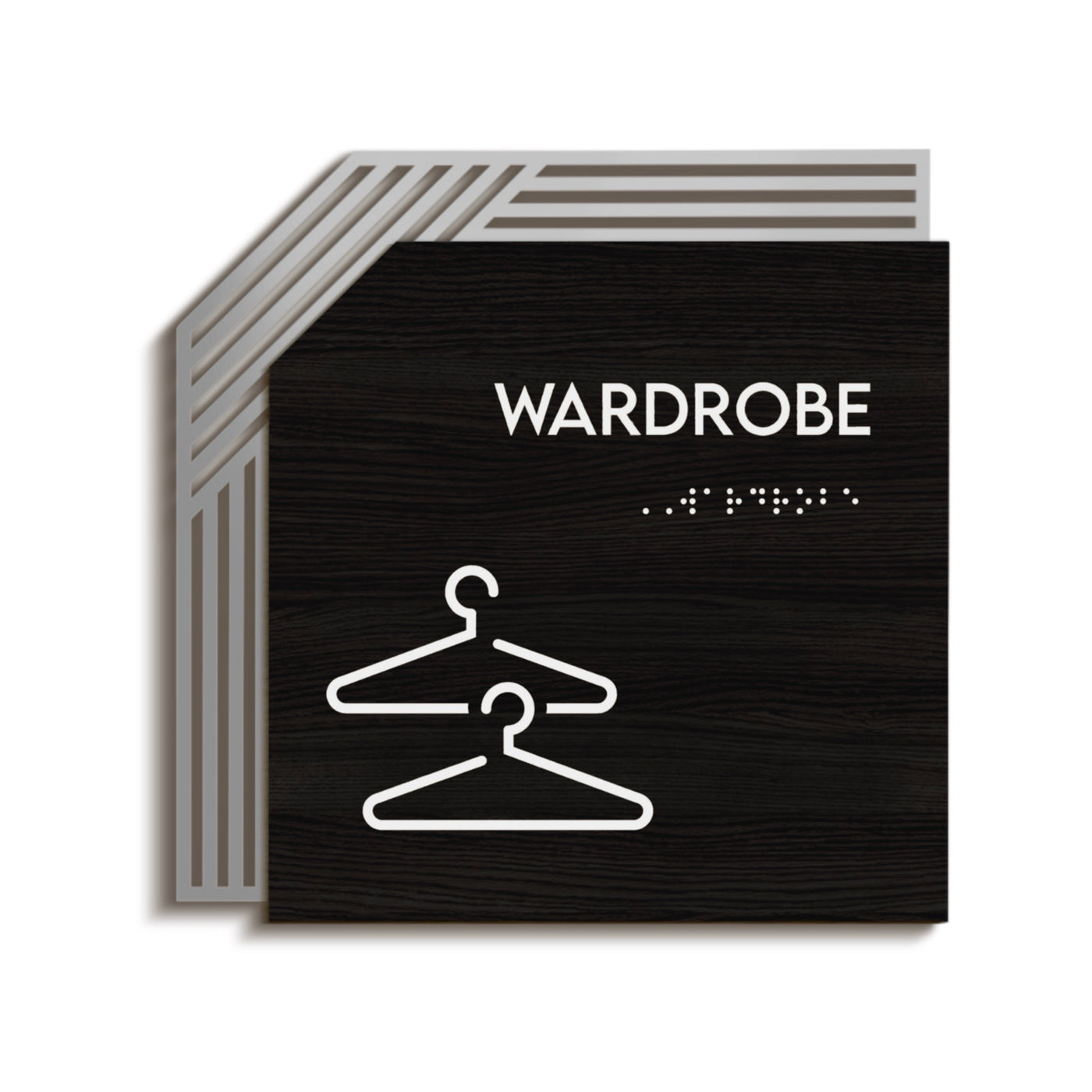 Wardrobe Closet Sign: Steel Sign — " Authentic " Design