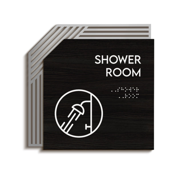 Steel Shower Signage - " Authentic " Design