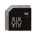 All Gender Restroom Sign: Wood & Stainless Steel — "Authentic" Design - Photo #1