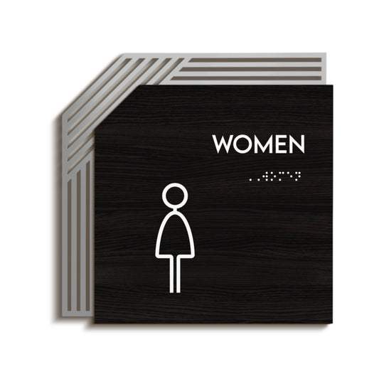 Woman Interior Sign for Restroom - 
