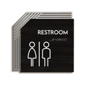 Steel All Gender Bathrooms Sign - " Authentic " Design - Photo #1