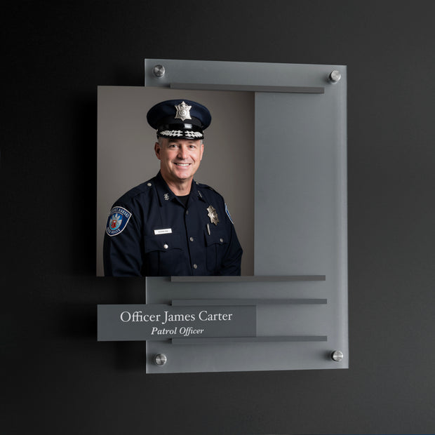 Police Officer Sign with Photo – Custom Acrylic Name Plate