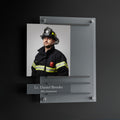 Firefighter Sign with Photo – Custom Acrylic Name Plate - Photo #1