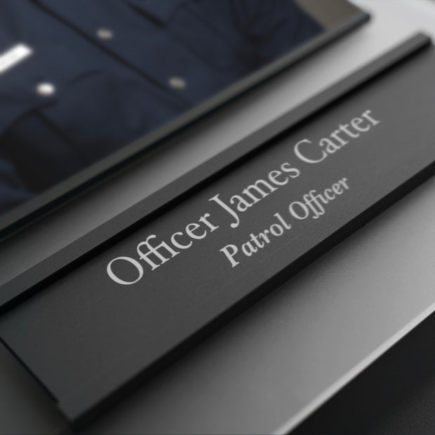 Police Officer Sign with Photo – Custom Acrylic Name Plate