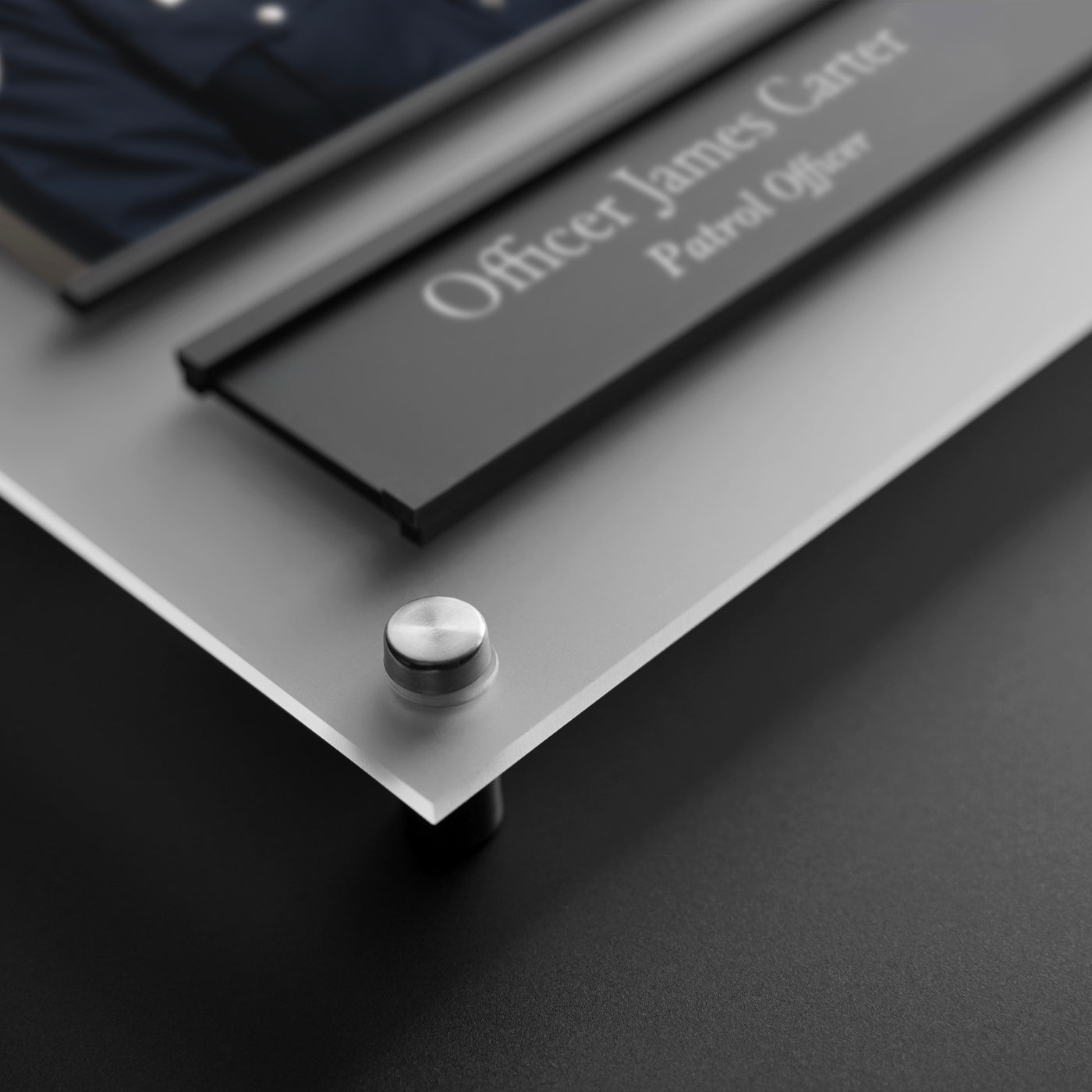 Police Officer Sign with Photo – Custom Acrylic Name Plate