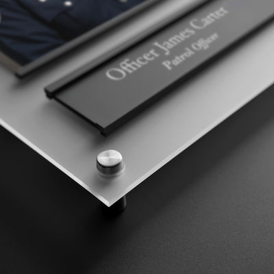 Police Officer Sign with Photo – Custom Acrylic Name Plate