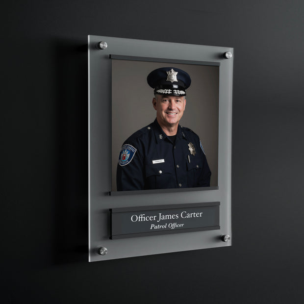Police Officer Sign with Photo – Custom Acrylic Name Plate