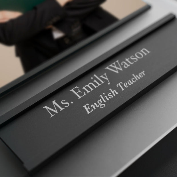 Teacher Name Sign with Photo – Personalized Acrylic Door Plate