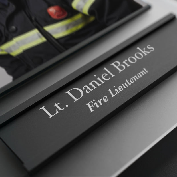 Firefighter Sign with Photo – Custom Acrylic Name Plate