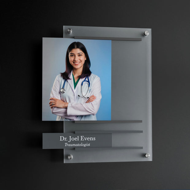 Doctor Sign with Photo – Custom Acrylic Name Plate