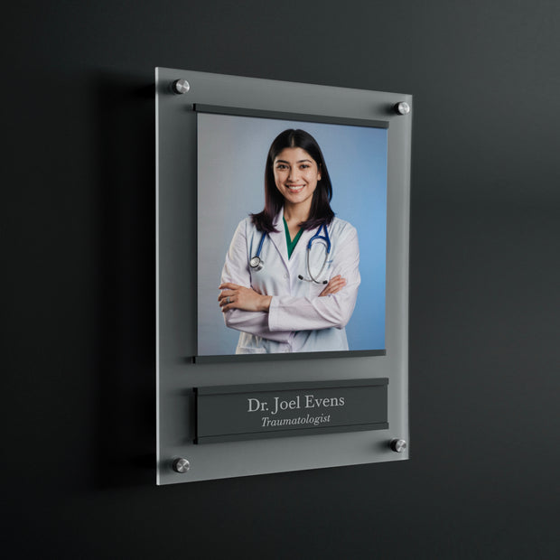 Doctor Sign with Photo – Custom Acrylic Name Plate