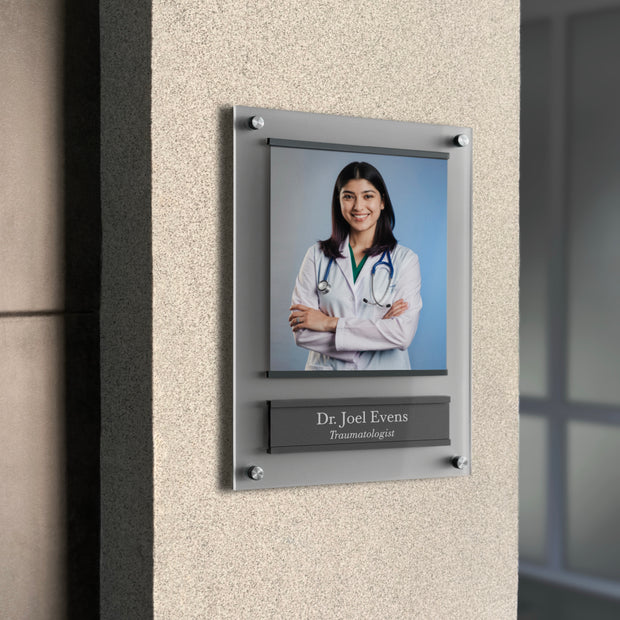 Doctor Sign with Photo – Custom Acrylic Name Plate