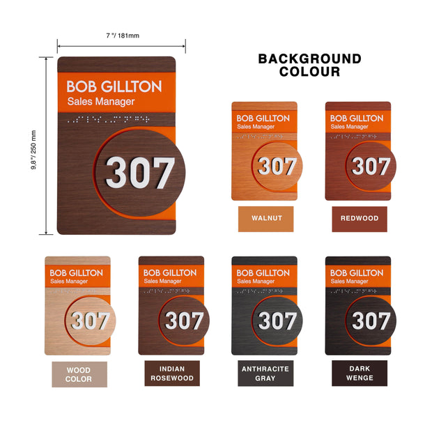 Door Numbers Door Numbers Sign - Acrylic & Wood  - "Genova" Design